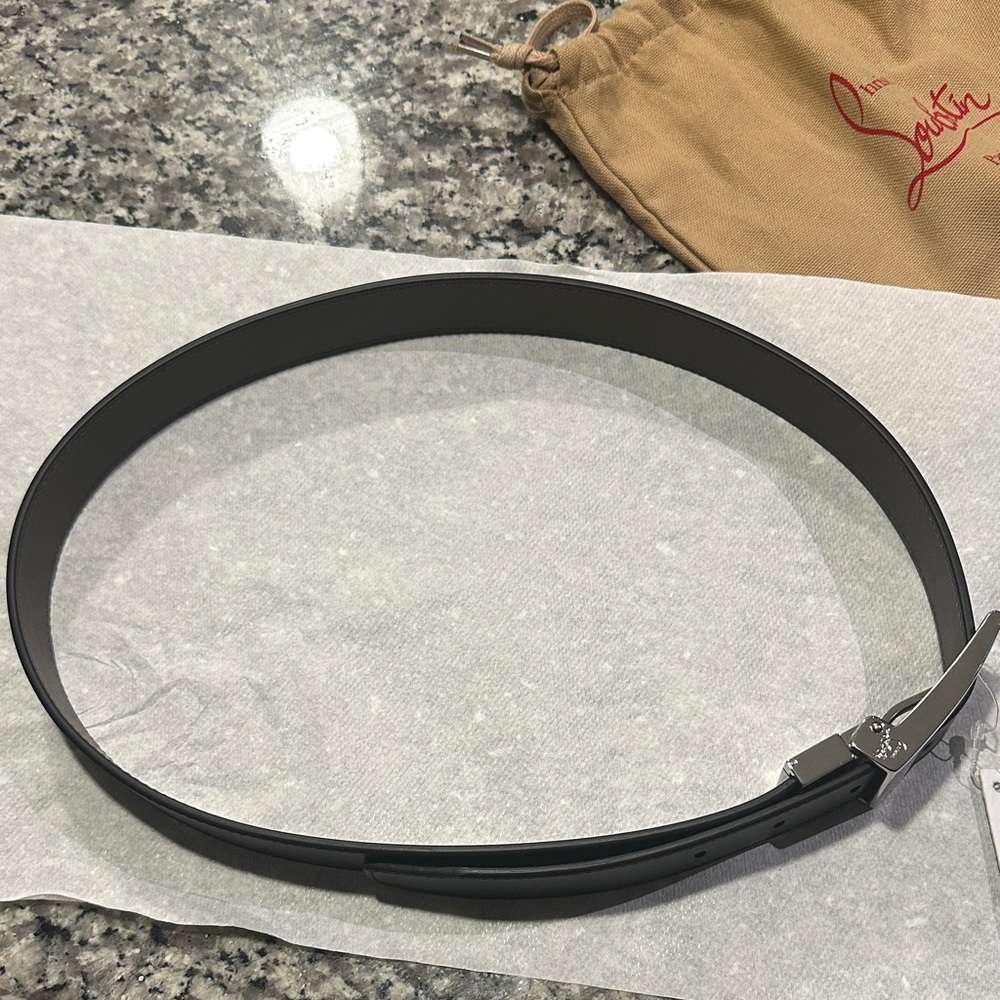 Christian Louboutin Black Leather Belt